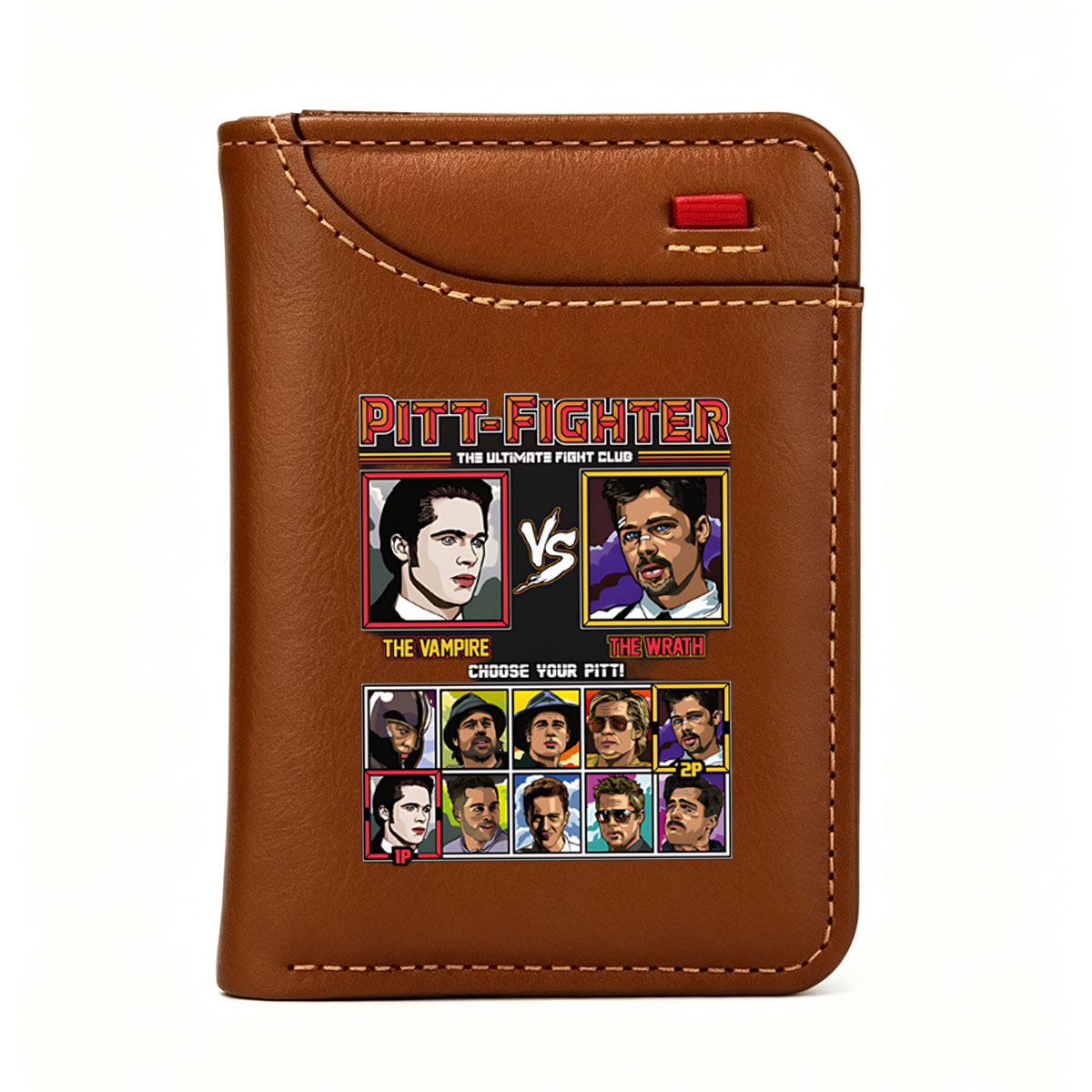 Pitt-Fighter: The Vampire vs The Wrath - Choose Your Pitt! - Vertical Style Wallet