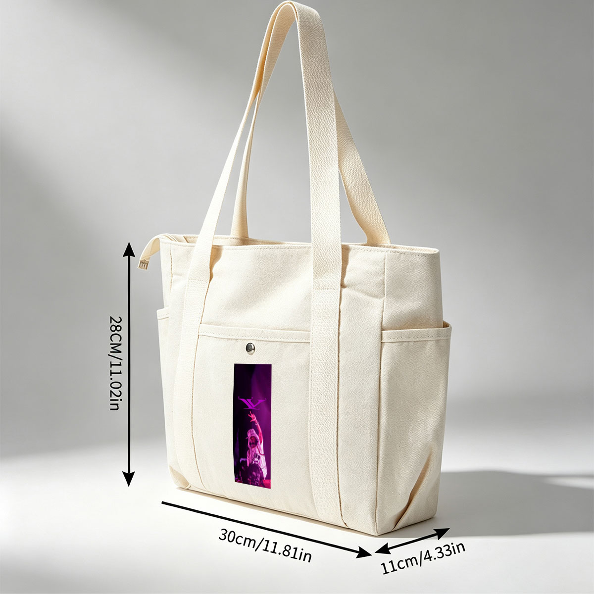 Lil Wayne Live Performance with Purple Lighting and Signature Hand Gesture - Multi-pocket bags