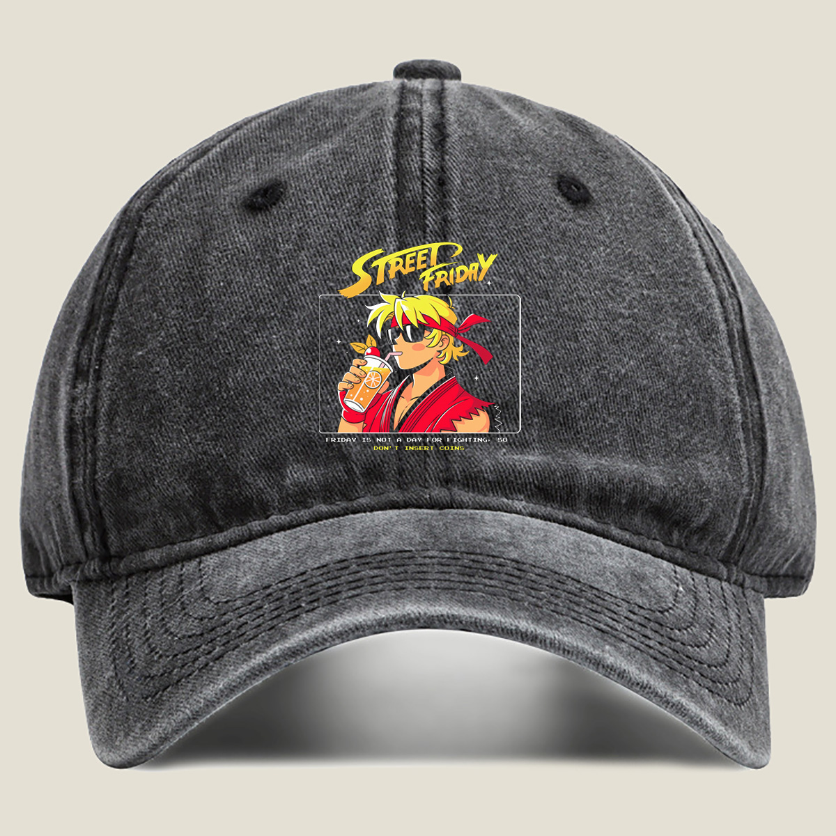 Street Fighter - Ken's Friday Vibe - Washed Denim - Baseball Cap