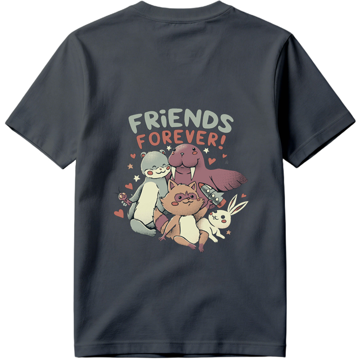 Friends Forever: Otter, Walrus, Cat, and Rabbit - Tee