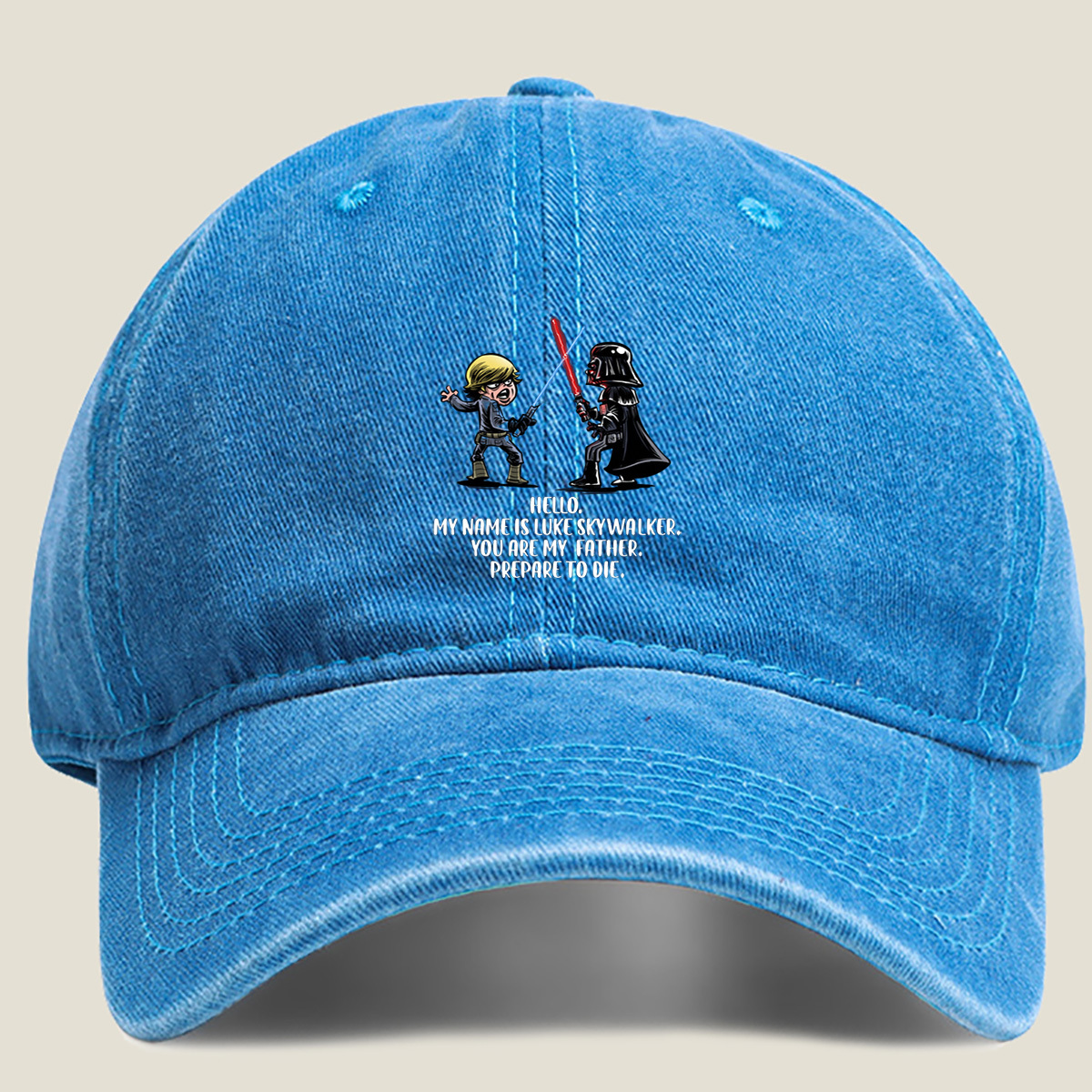 Star Wars: Luke Skywalker vs Darth Vader - Washed Denim - Baseball Cap