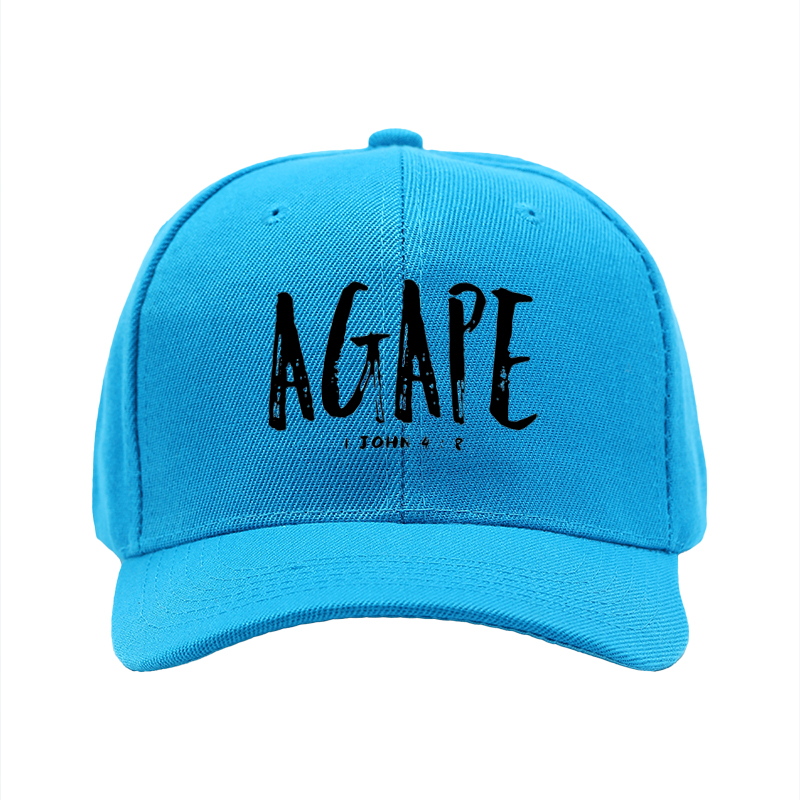 1pc New Baseball Cap AGAPE 1 JOHN 4:8 Print Unisex Adjustable Size Outdoor Casual Wear for Adults and Teens