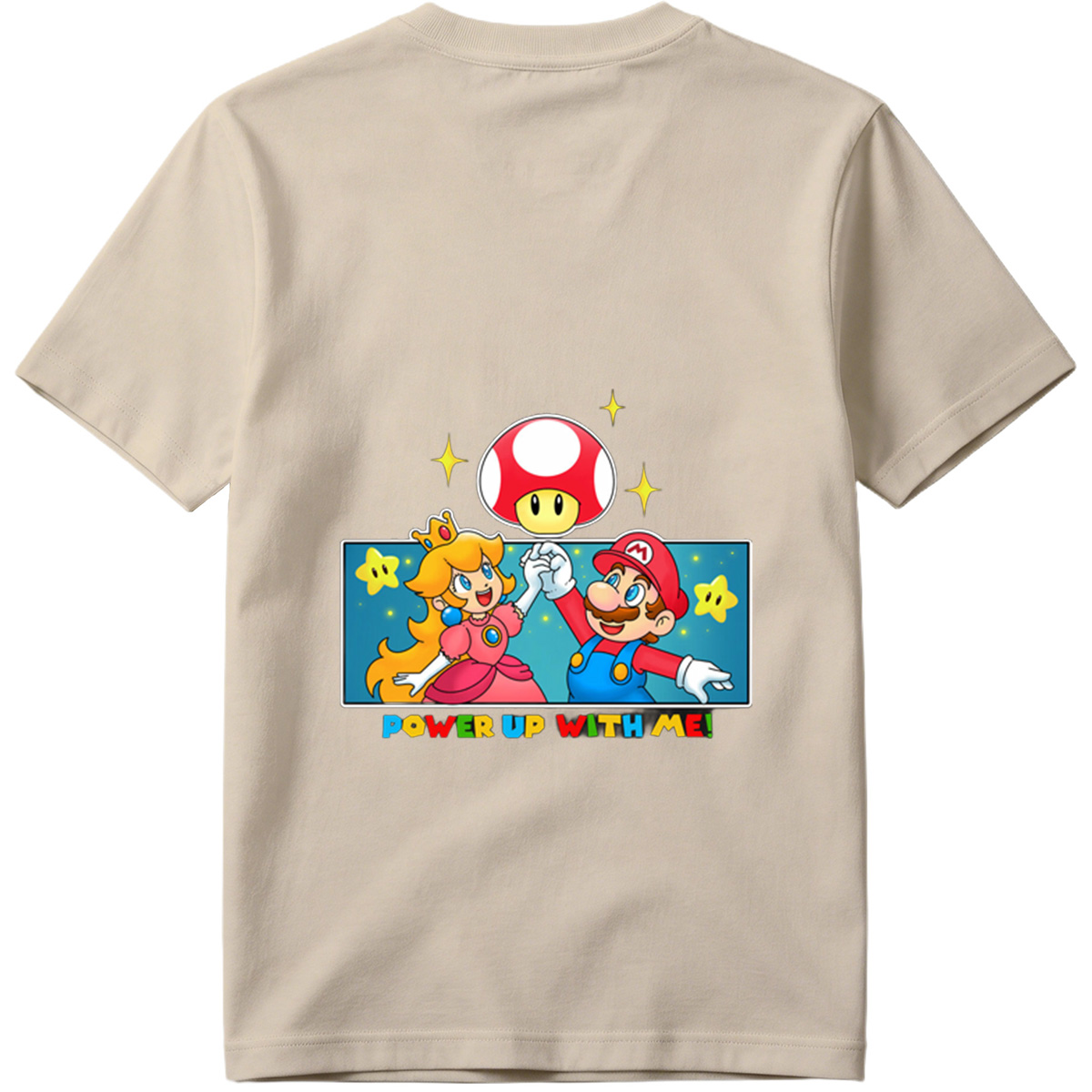 Super Mario: Mario and Peach Power Up with Toad! - Tee