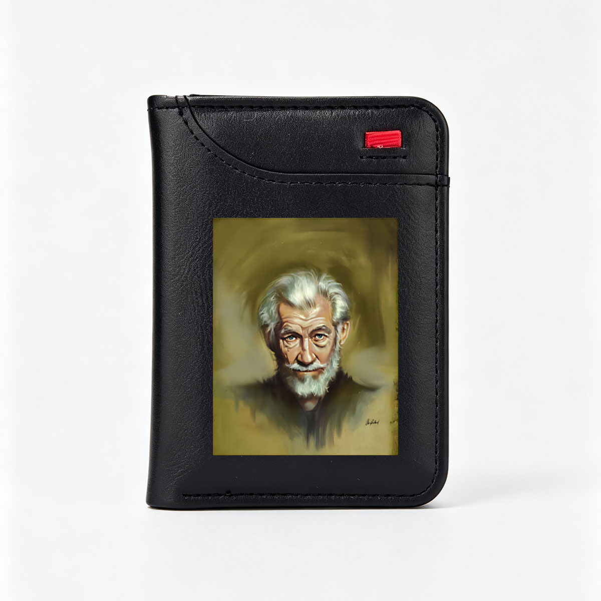 Portrait of an Elderly Man with White Hair and Beard - Vertical Style Wallet