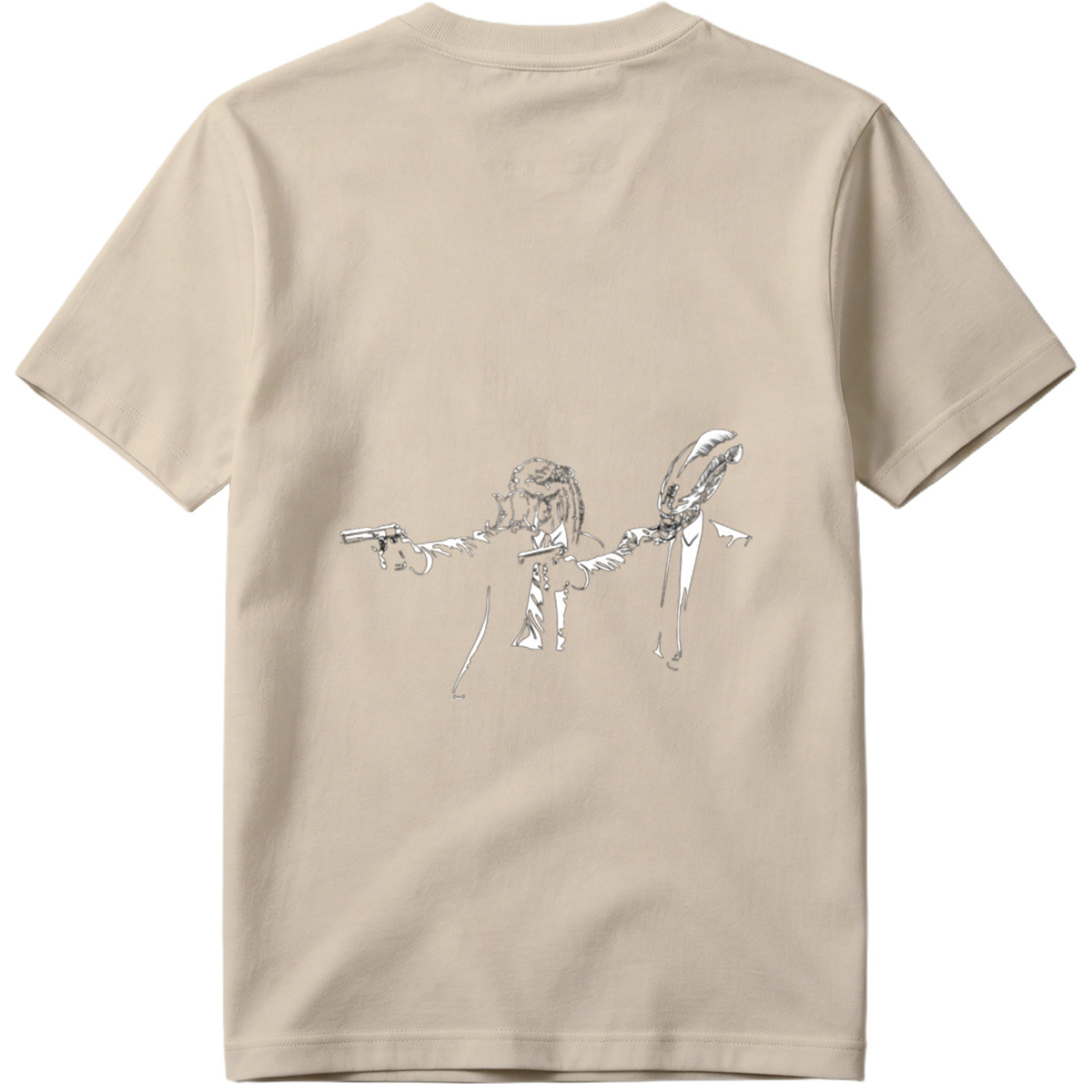 Predator and Alien in Suits with Guns - Tee