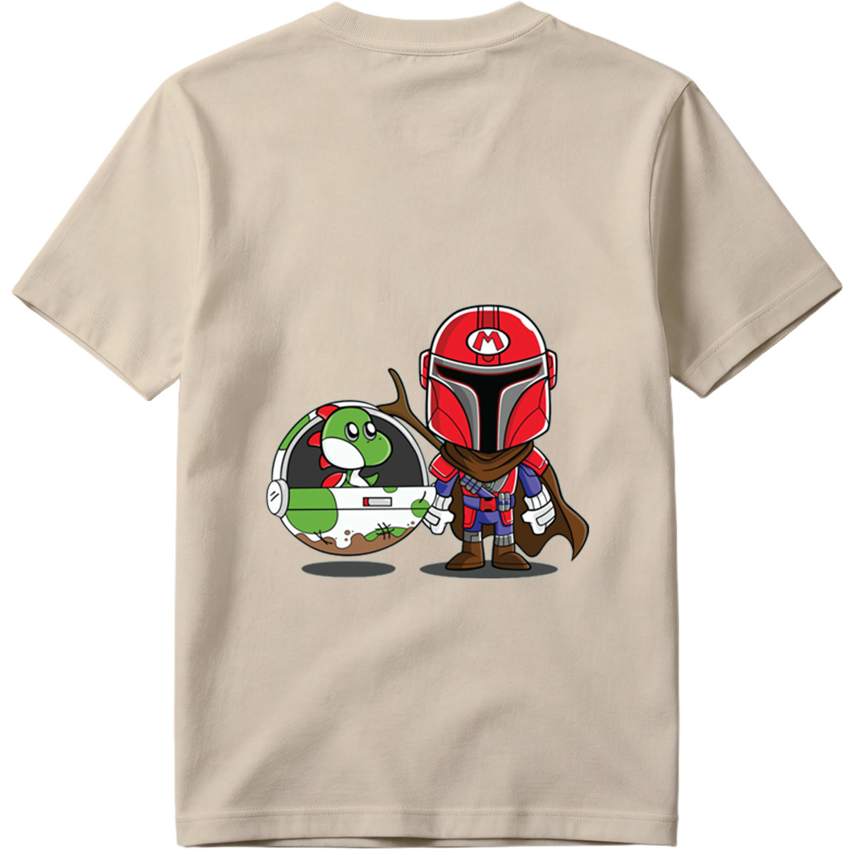 Mario Mandalorian with Yoshi in Space Pod - Tee