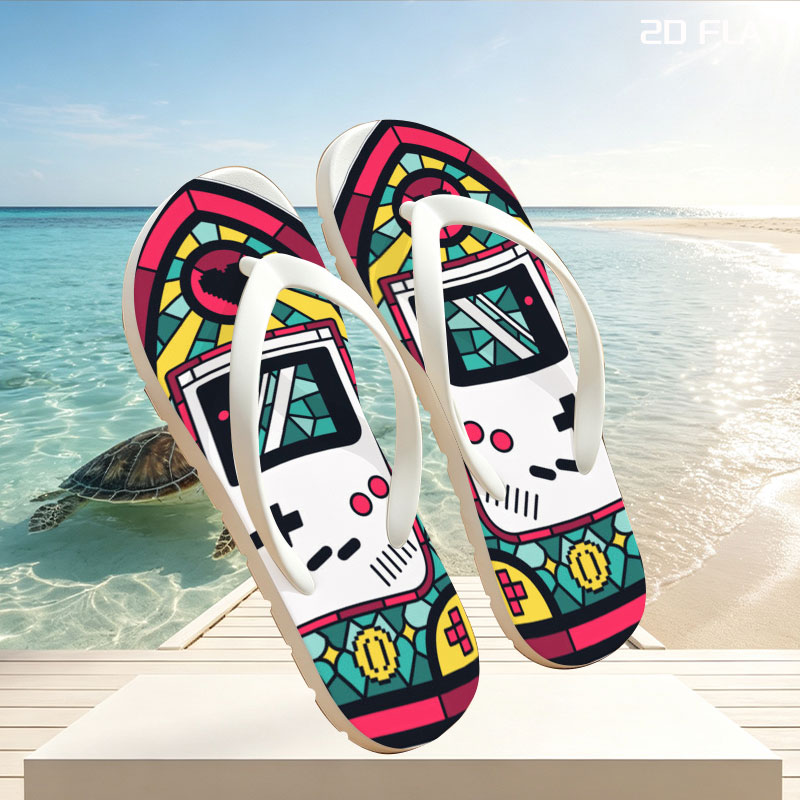 Stained Glass Game Boy Art -  flip-flops