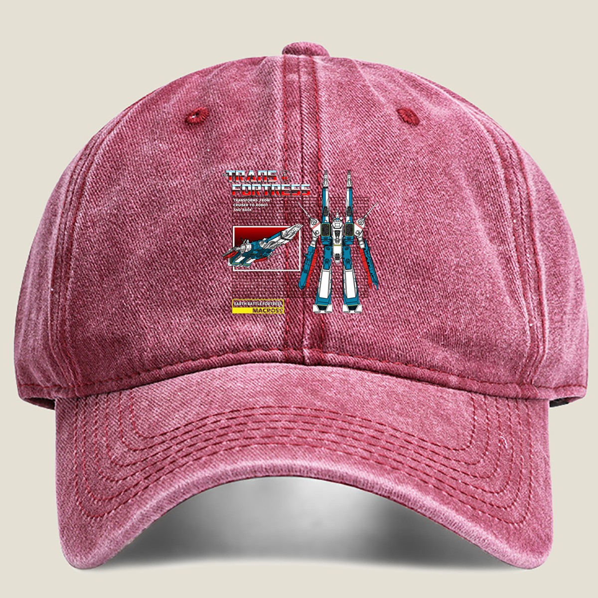 The Trans Fortress: Earth Battle Fortress Macross - Washed Denim - Baseball Cap
