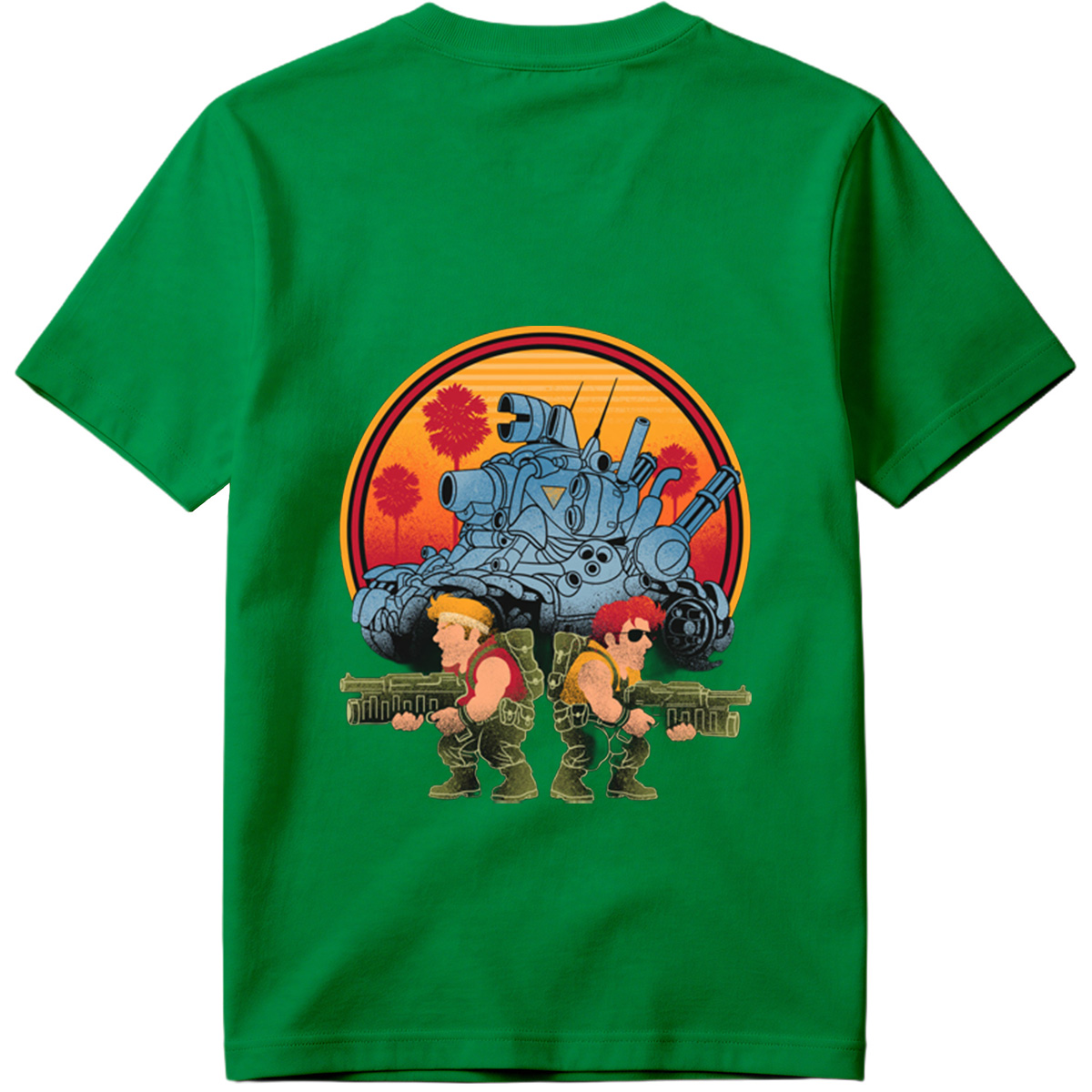 Double Dragon: Billy and Jimmy with Tank in Sunset - Tee