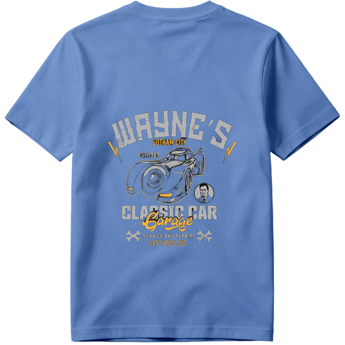 Wayne's Gotham City Classic Car Garage: Batman and Bruce Wayne - Tee