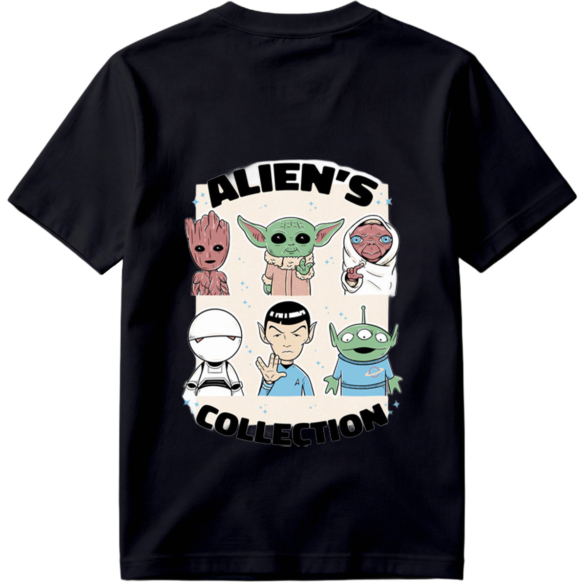 Alien's Collection: Groot, Yoda, Jabba, White Walker, Spock, and Alien - Tee