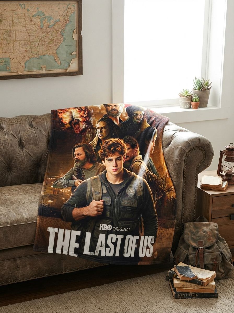 Custom Photo Face Blanket Personalized Movie Poster Graphic Soft Lightweight Anti-Pill Warm Flannel Throw for Couch Bed