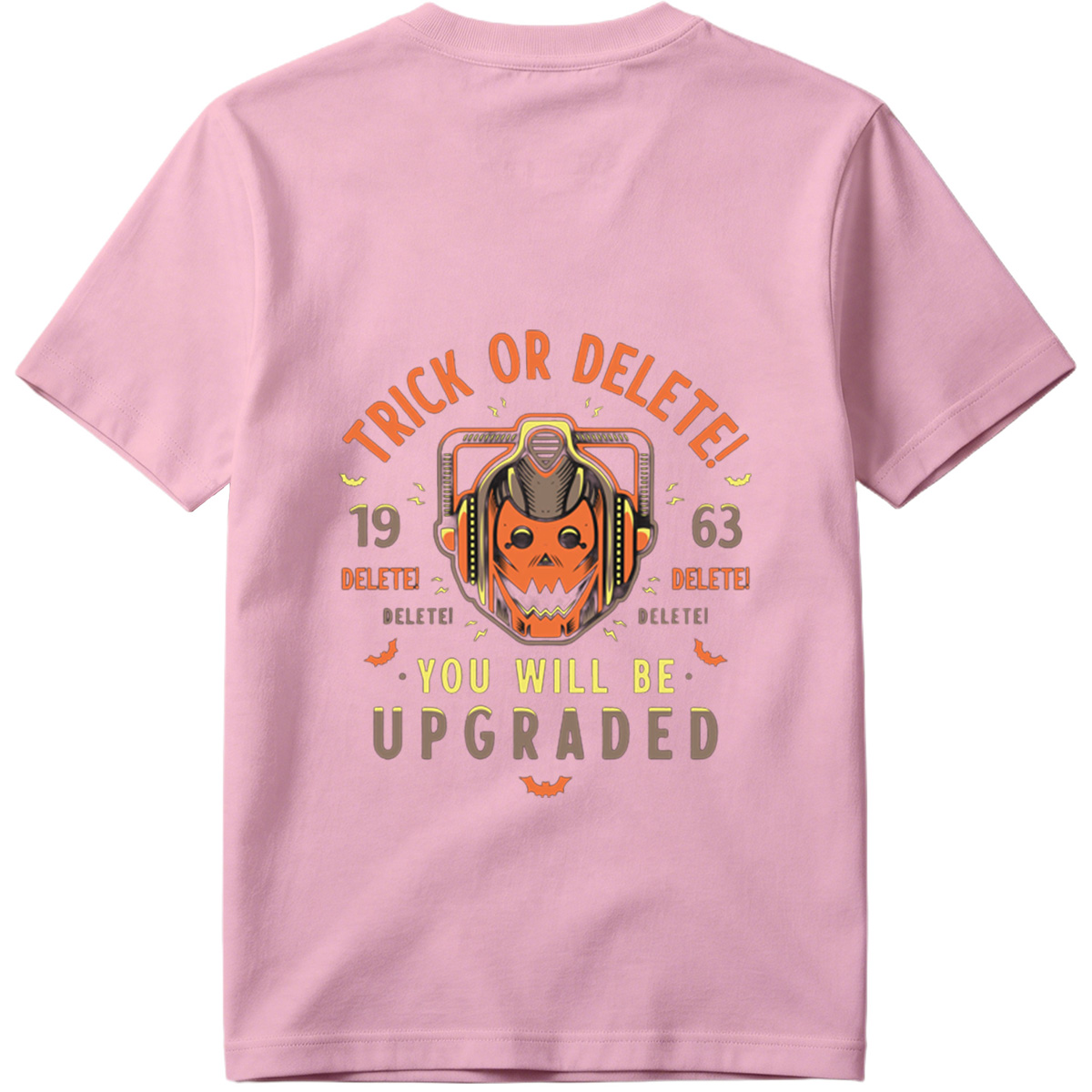 Trick or Delete: Cyberpunk Pumpkin with Helmet - Tee