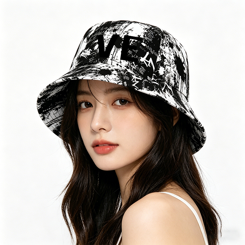 Unisex Classic Graffiti Bucket Hat with Bold Letter Print Design | Streetwear Style for Urban Outdoors, Casual Walks, and Daily Wear | Perfect for Youth, Trendsetters, and Fashion Lovers Seeking Statement Headwear
