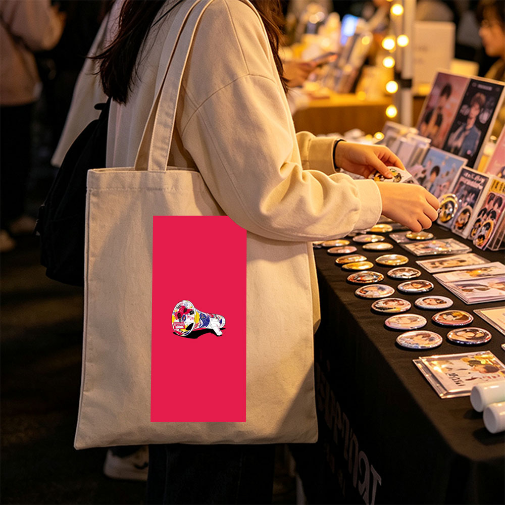 Kiwibank Megaphone on Red Background - Canvas tote bags