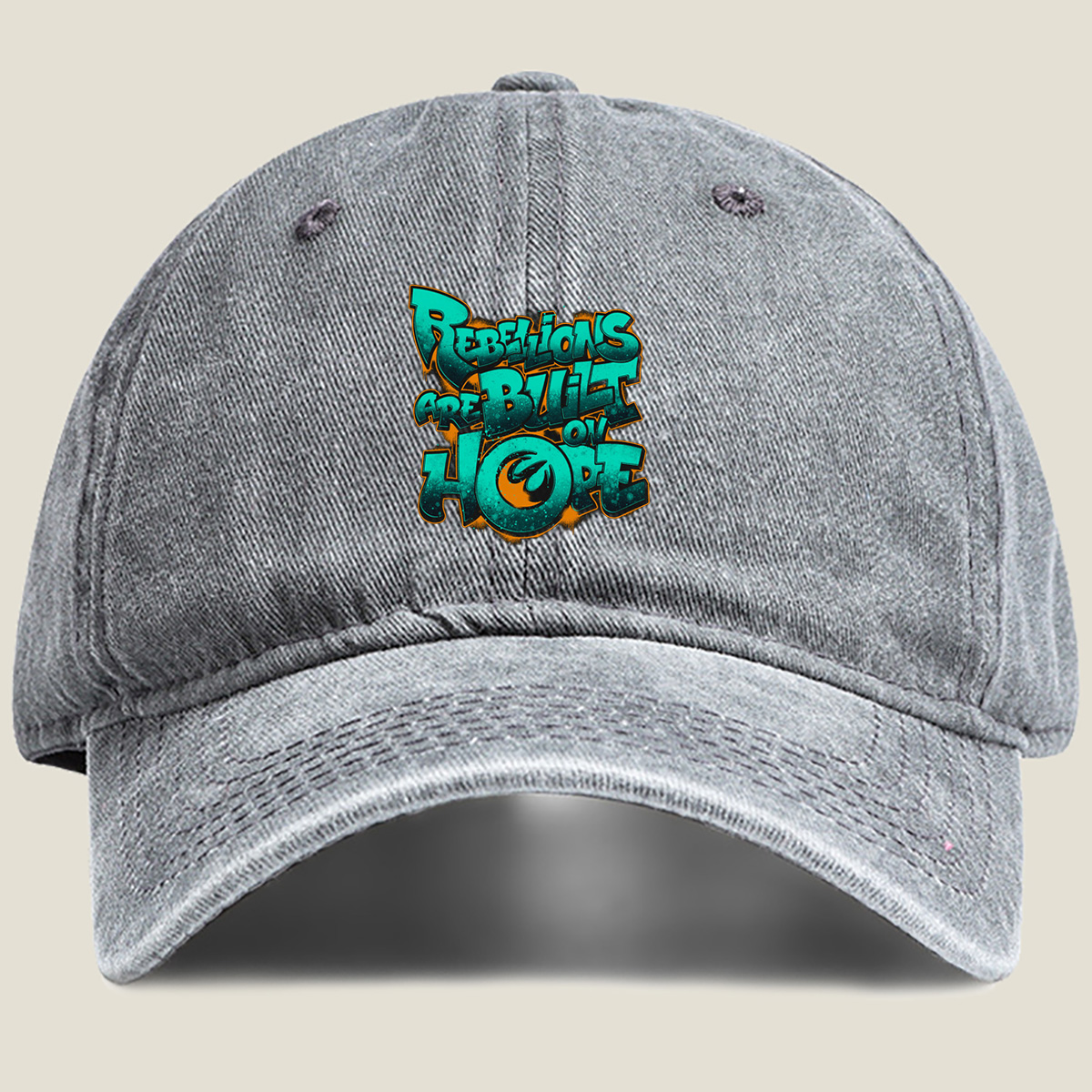 Rebellions Are Built on Hope - Washed Denim - Baseball Cap