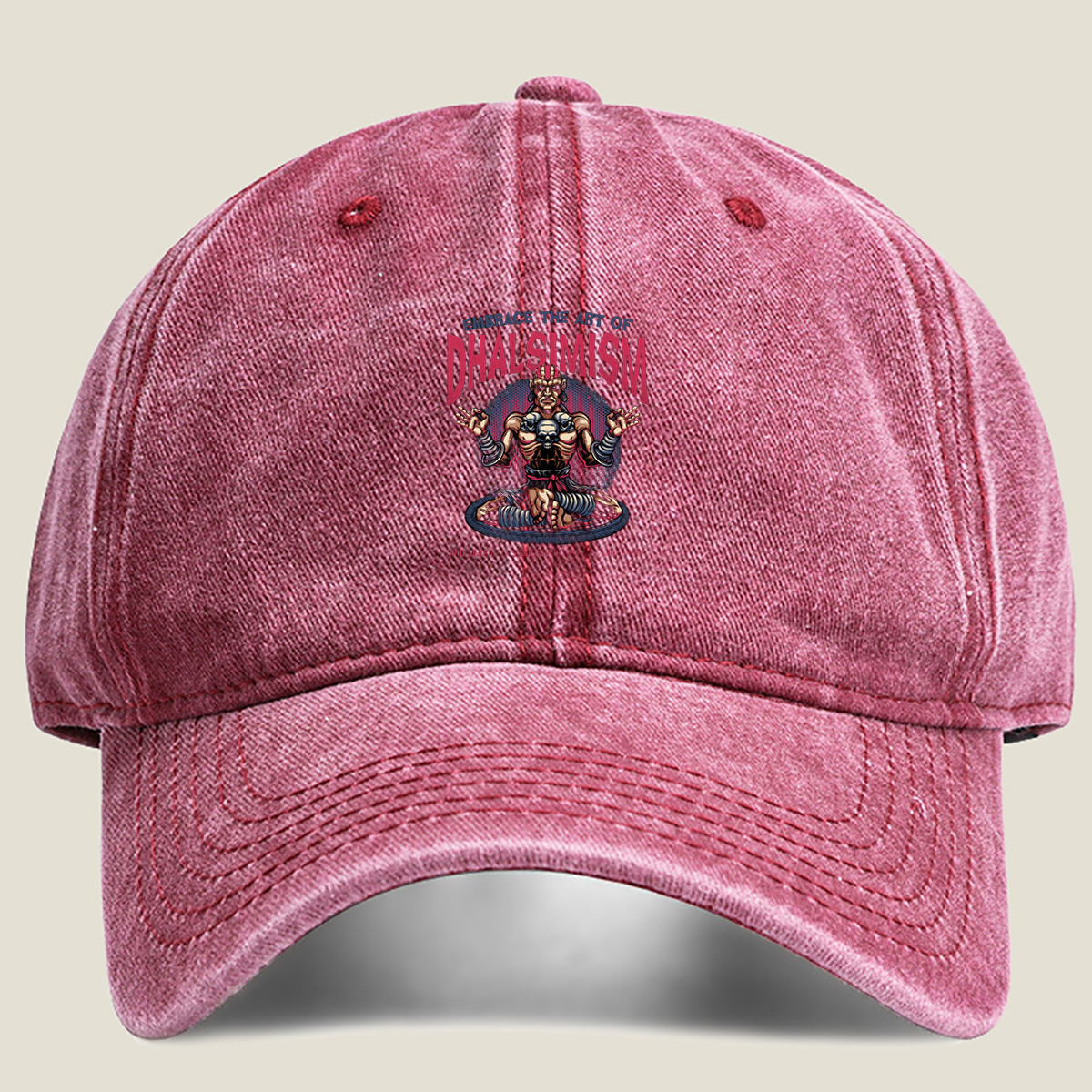 **Dhalsim - Embrace the Art of Dhalsimism** - Washed Denim - Baseball Cap