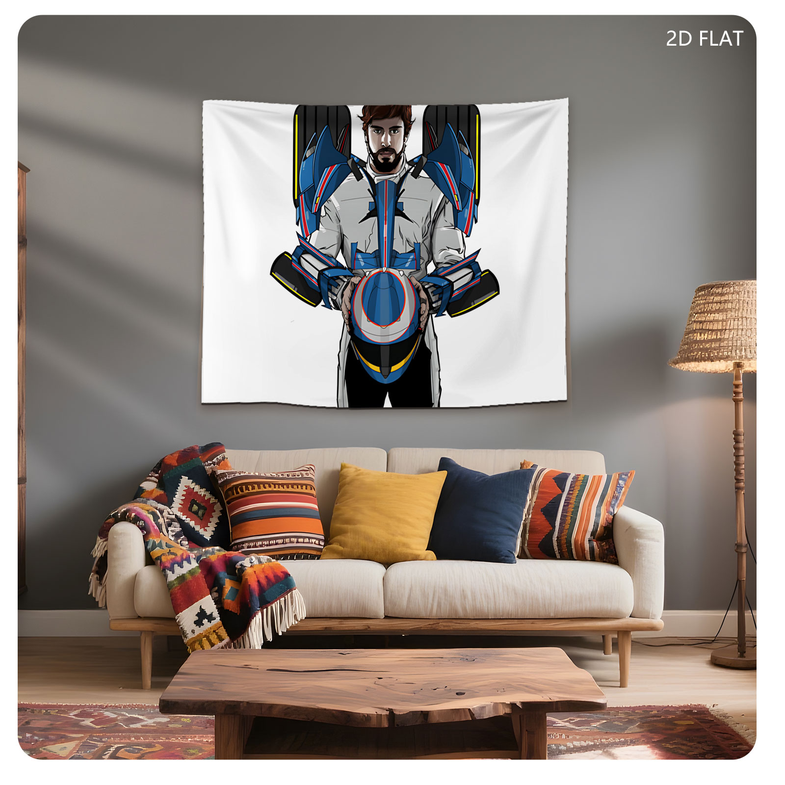 Pilot in Advanced Combat Armor Holding Helmet - Tapestry
