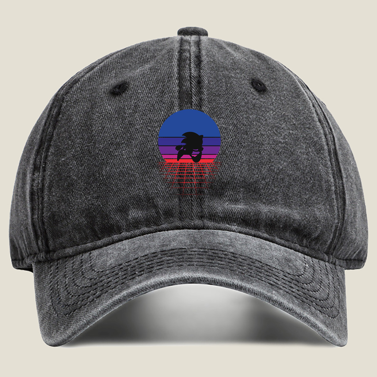 Sonic the Hedgehog Retro Sunset - Washed Denim - Baseball Cap