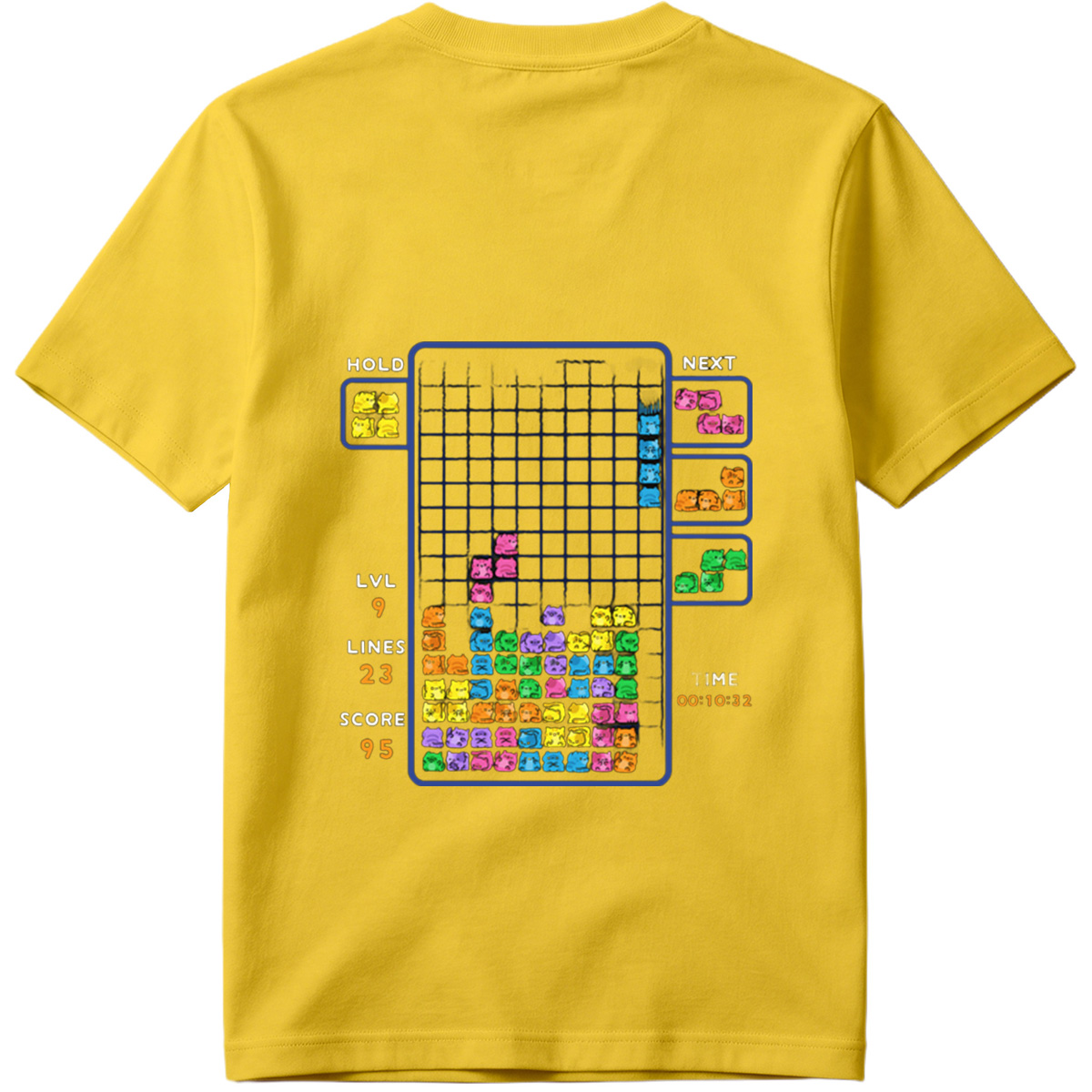 Cat Tetris: Level 9 Action - Tee