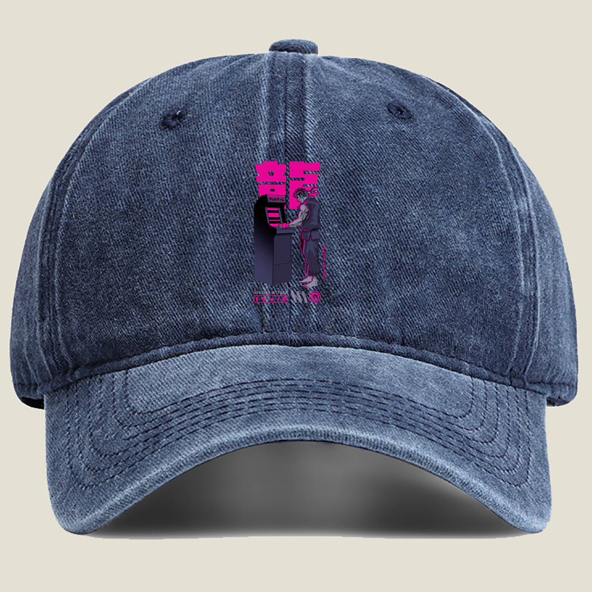Street Fighter Ryu Arcade - Washed Denim - Baseball Cap