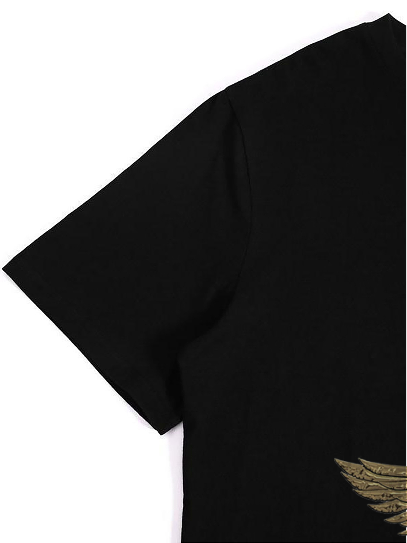 Men's Printed T-Shirt with Golden Eagle SPQR Emblem Design Casual Round Neck Summer Lightweight Breathable Short Sleeve T-Shirt for Outdoor Activities and Everyday Wear Adults