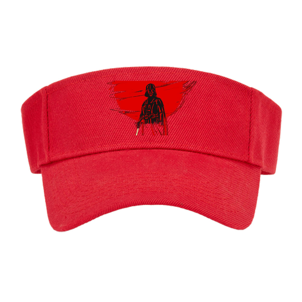 Darth Vader stands before a red sun, wielding a lightsaber in a dramatic silhouette. -  Visor cap