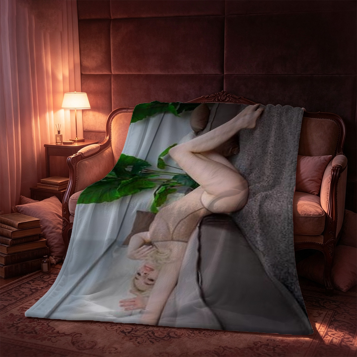 Nude Japanese Actress in Hot Spring - Blanket