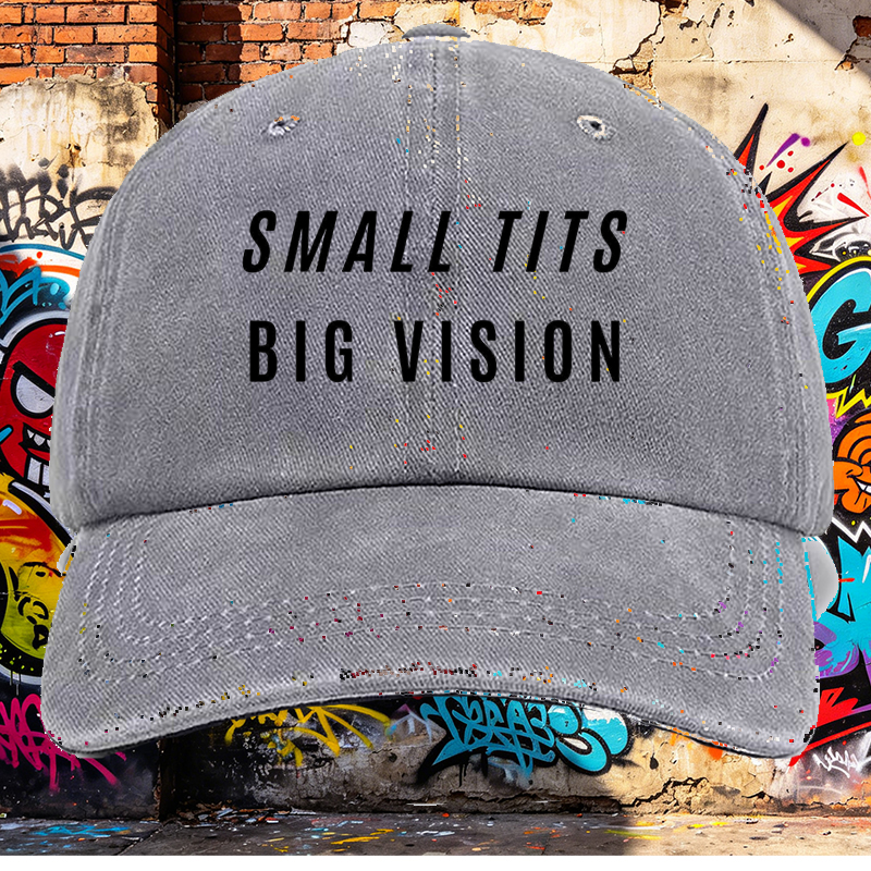 Men's Printed Washed Cap with Small Kids Big Vision Graphic - Casual Round Brim Summer Lightweight Hat for Outdoor Activities, Travel, and Everyday Wear - Ideal for Adults Seeking Comfortable Streetwear Style