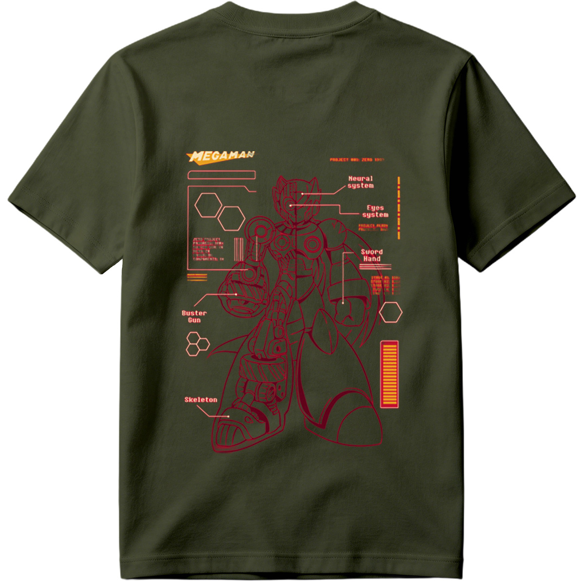 Megaman Zero: Project Zero 1593 Technical Blueprint - Tee