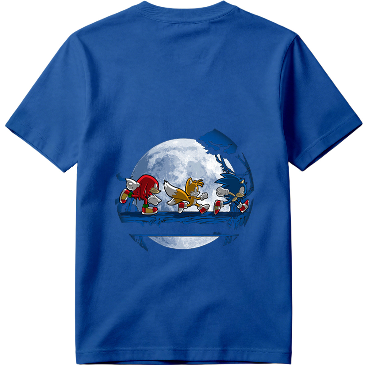Sonic, Tails, and Knuckles Running Under the Moon - Tee