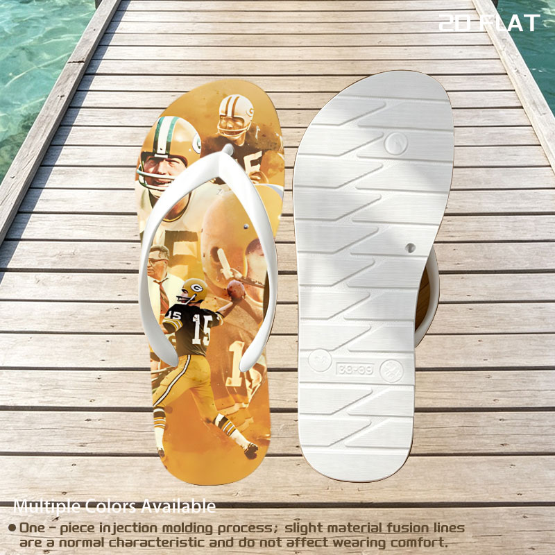Bart Starr, Green Bay Packers Quarterback #15, Football Legend -  flip-flops