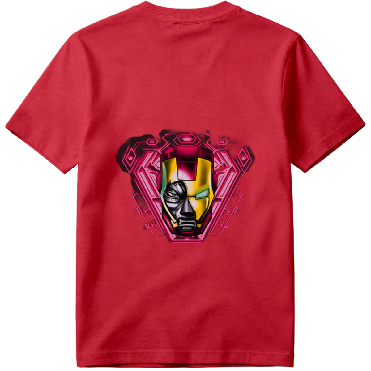 Iron Man and Black Panther Fusion Helmet Design - Tee
