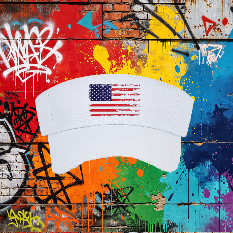 Unisex Classic Mesh Back Cap with Distressed American Flag Print - Breathable Sun Protection Hat for Outdoor Activities, Ideal for Men and Women Who Love Patriotic Style and Casual Wear
