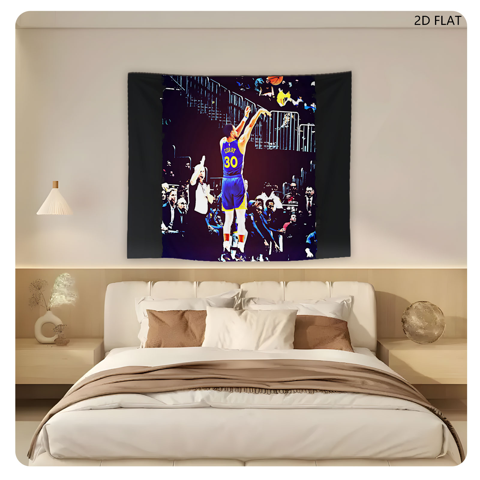 Stephen Curry #30 Shooting Three-Pointer in NBA Game - Tapestry