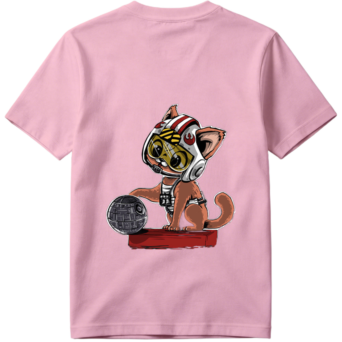 Star Wars Cat Pilot with Death Star - Tee
