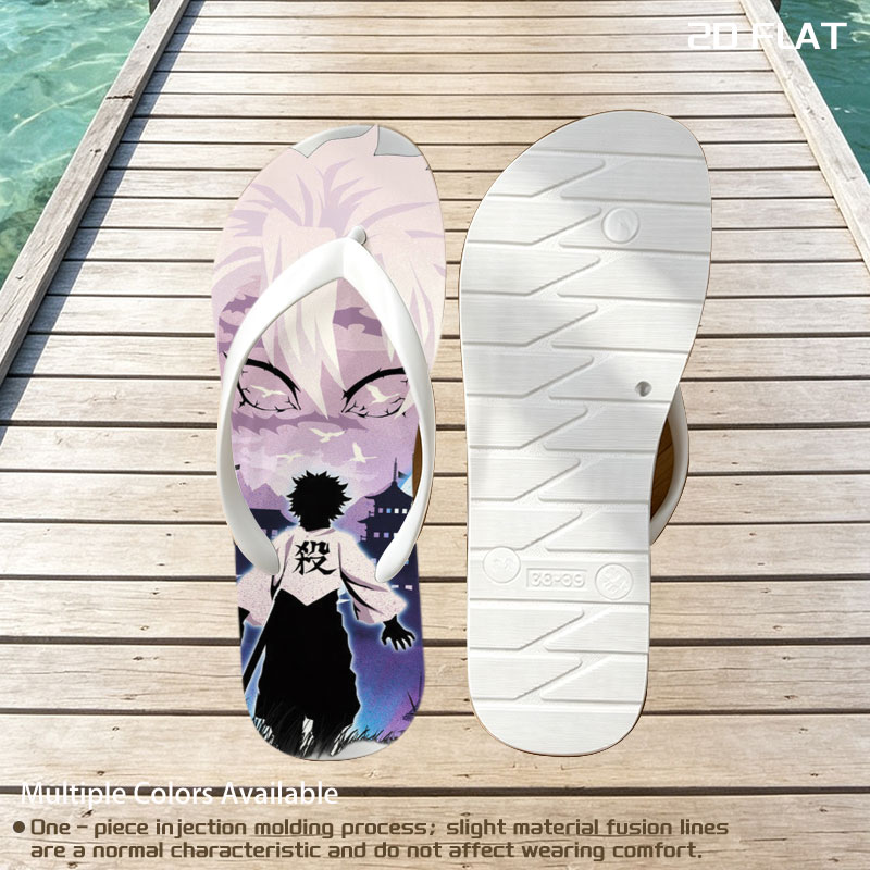 Demon Slayer: Tanjiro and Muichiro Tokito in Moonlit Village -  flip-flops