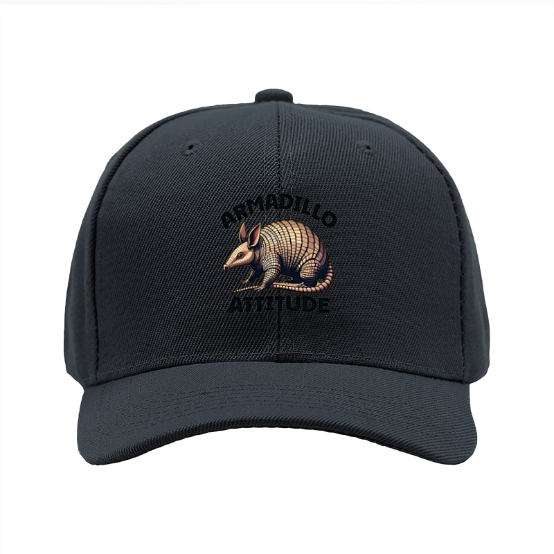 1pc New Baseball Cap Armadillo Attitude Print Unisex Adjustable Hat for Outdoor Activities and Casual Wear Adults Fashion Accessory