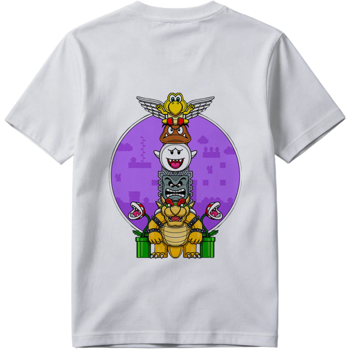 Super Mario - Bowser, Koopalings, and Enemies Stack - Tee