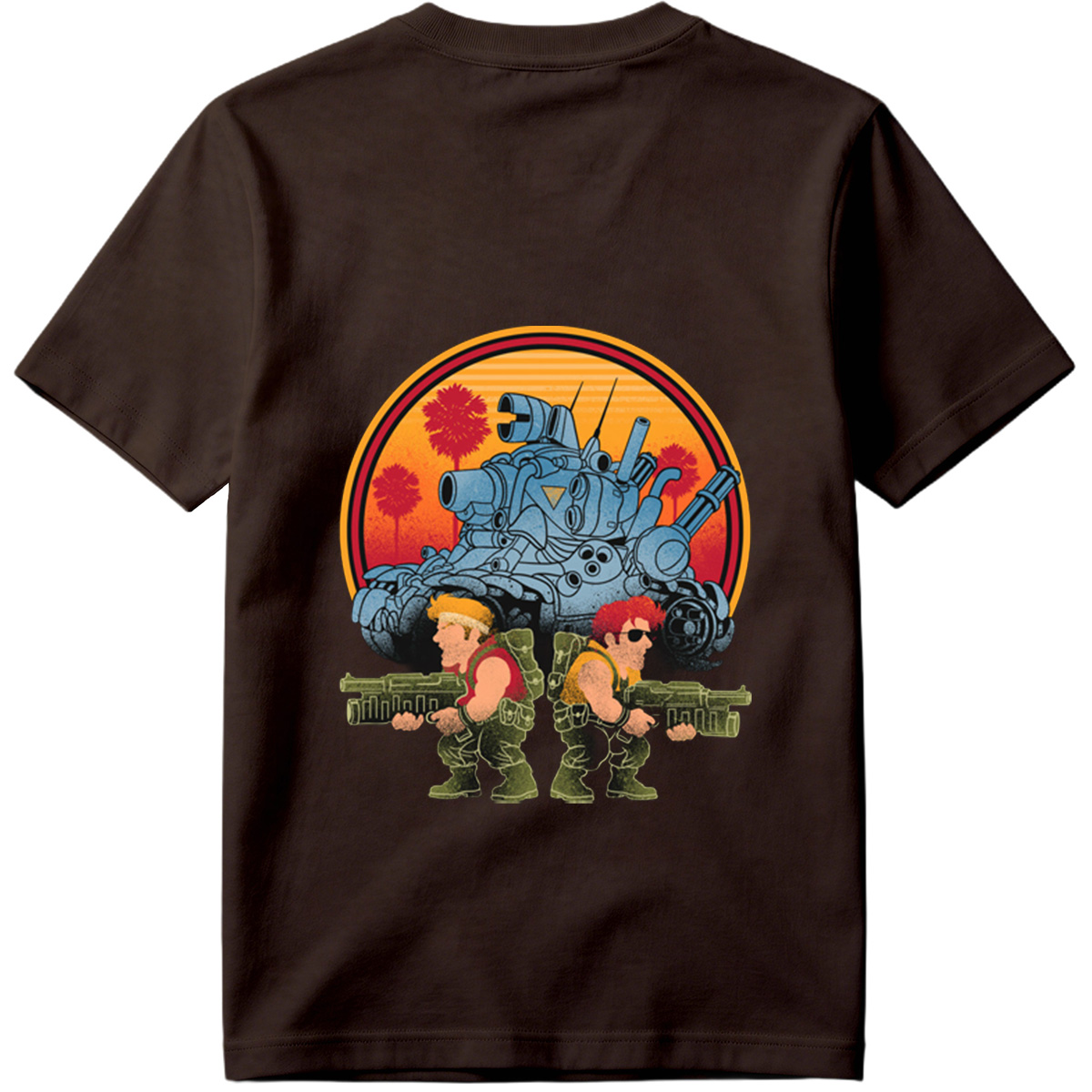 Double Dragon: Billy and Jimmy with Tank in Sunset - Tee