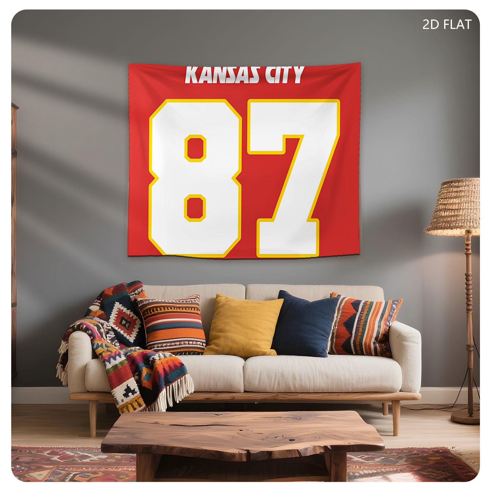 Kansas City 87 Jersey Number - Tapestry