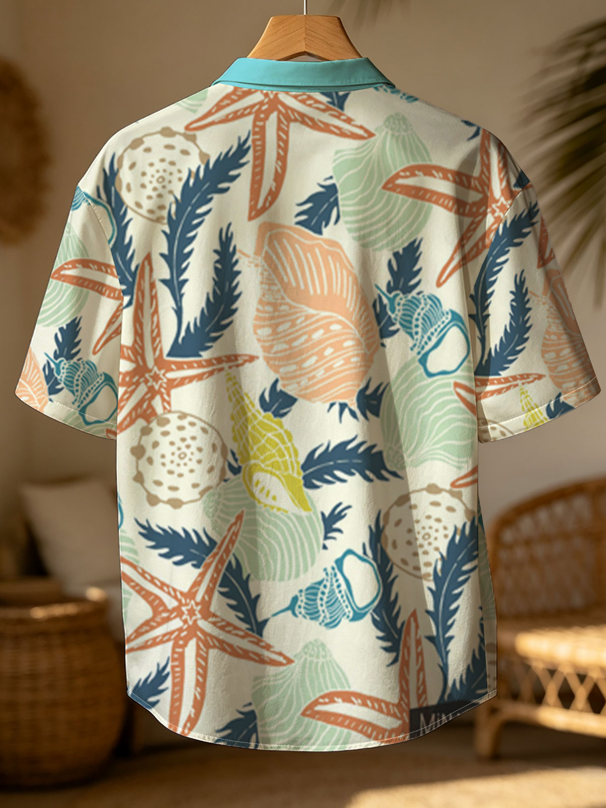 Seashells, Starfish, and Seaweed Pattern -  Shirt