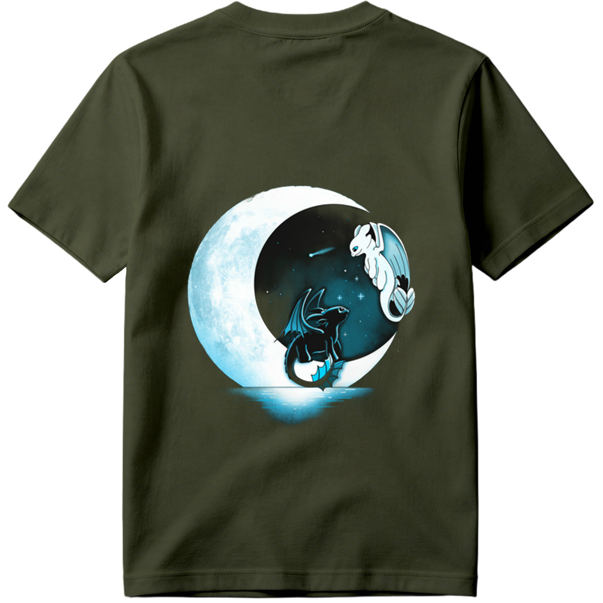 How to Train Your Dragon: Toothless and Light Fury under the Moon - Tee