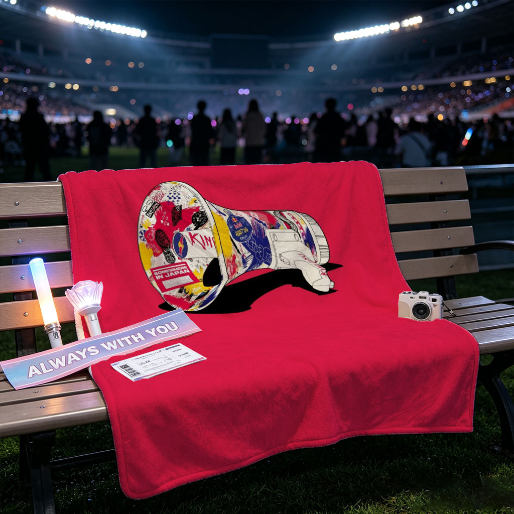 Kiwibank Megaphone on Red Background - Blankets