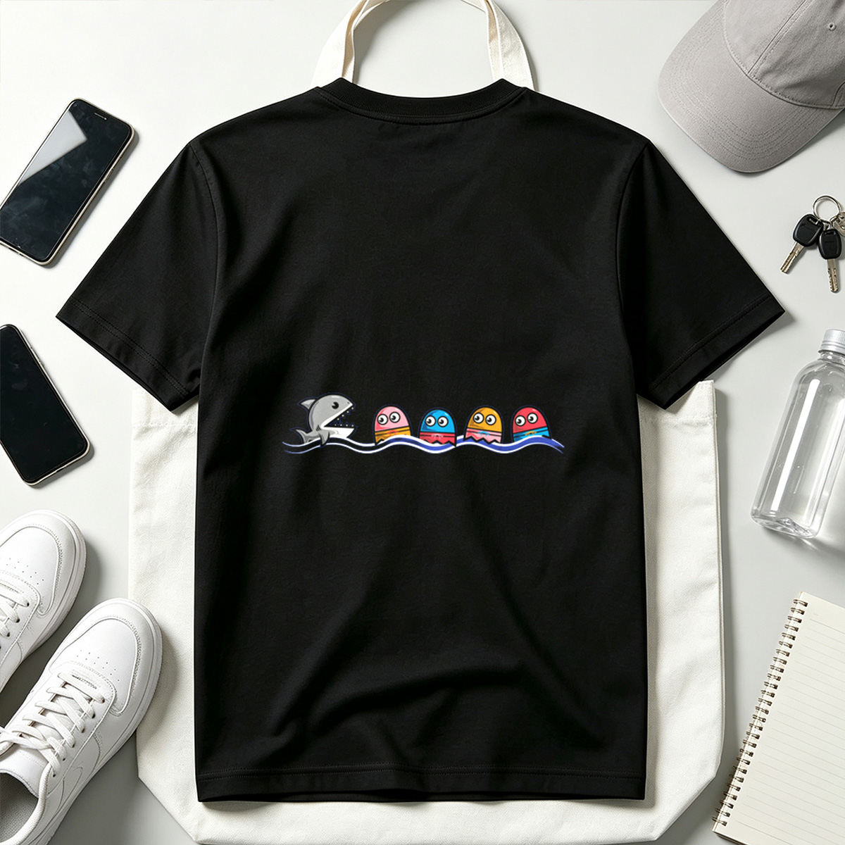 Pac-Man and the Shark - Tee