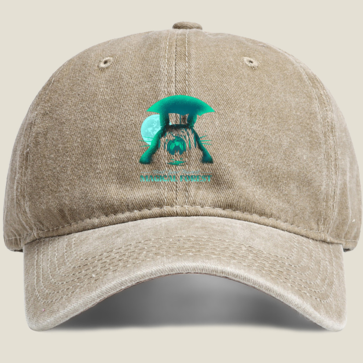 Visit Your Nearest Magical Forest - Washed Denim - Baseball Cap