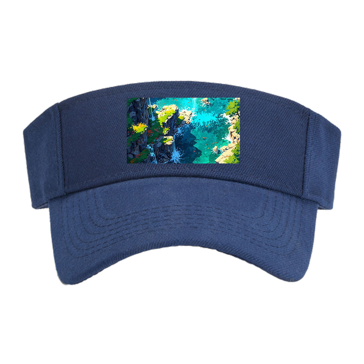 Crystal Clear Waterfalls in a Lush Canyon -  Visor cap