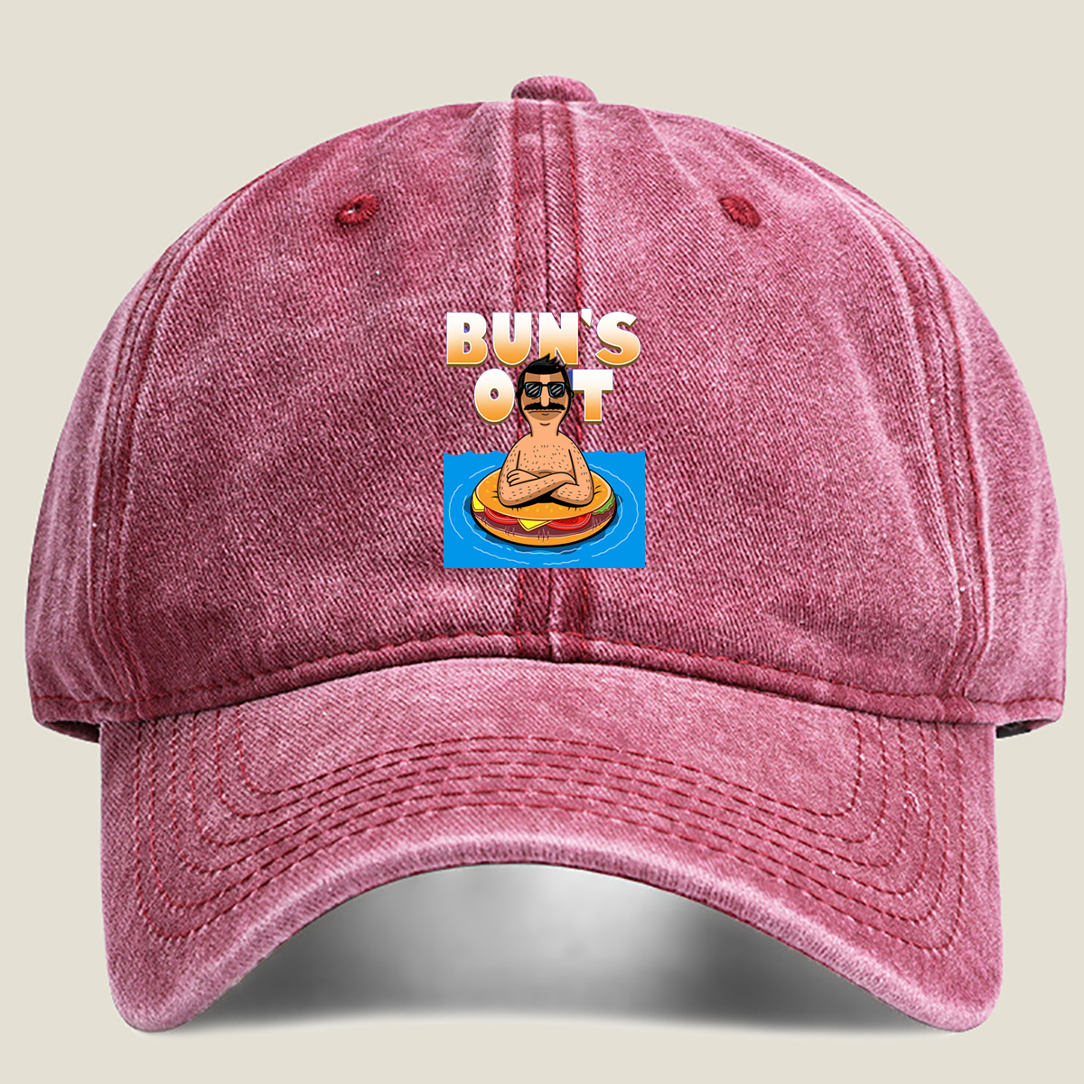 Bun's Out - Washed Denim - Baseball Cap