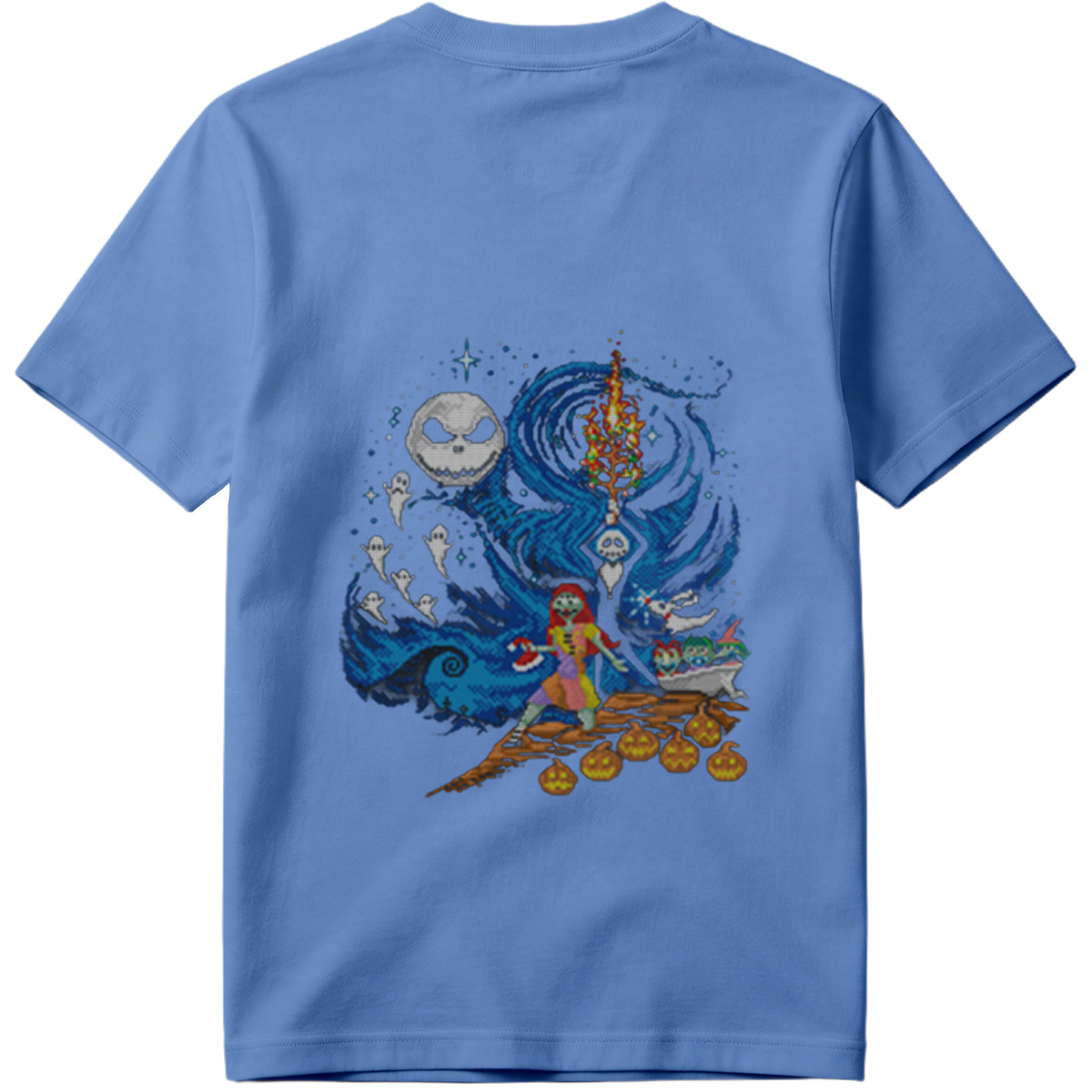 The Nightmare Before Christmas: Jack Skellington and Sally in a Magical Night Scene - Tee