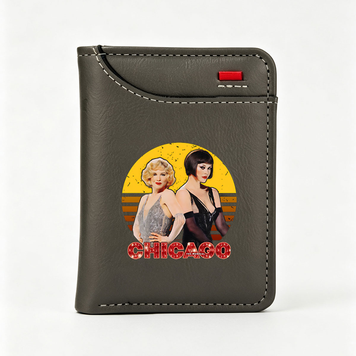 Chicago: The Musical – Velma Kelly and Roxie Hart in Glamorous Showgirl Attire - Vertical Style Wallet